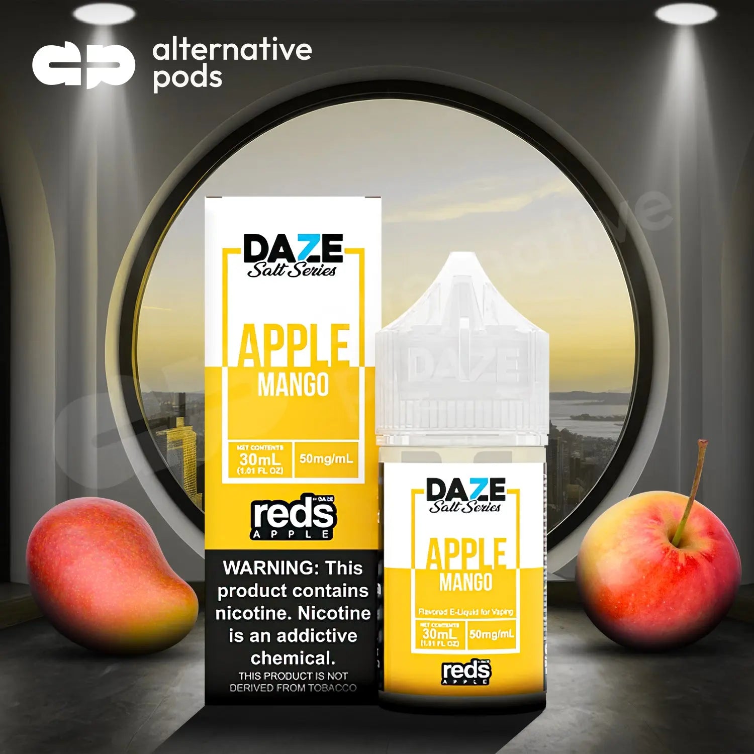 Reds Apple Salt Series Tobacco Free Nicotine Salt E-Liquid By 7 Daze 30ML Reds Apple Salt - Apple Mango 