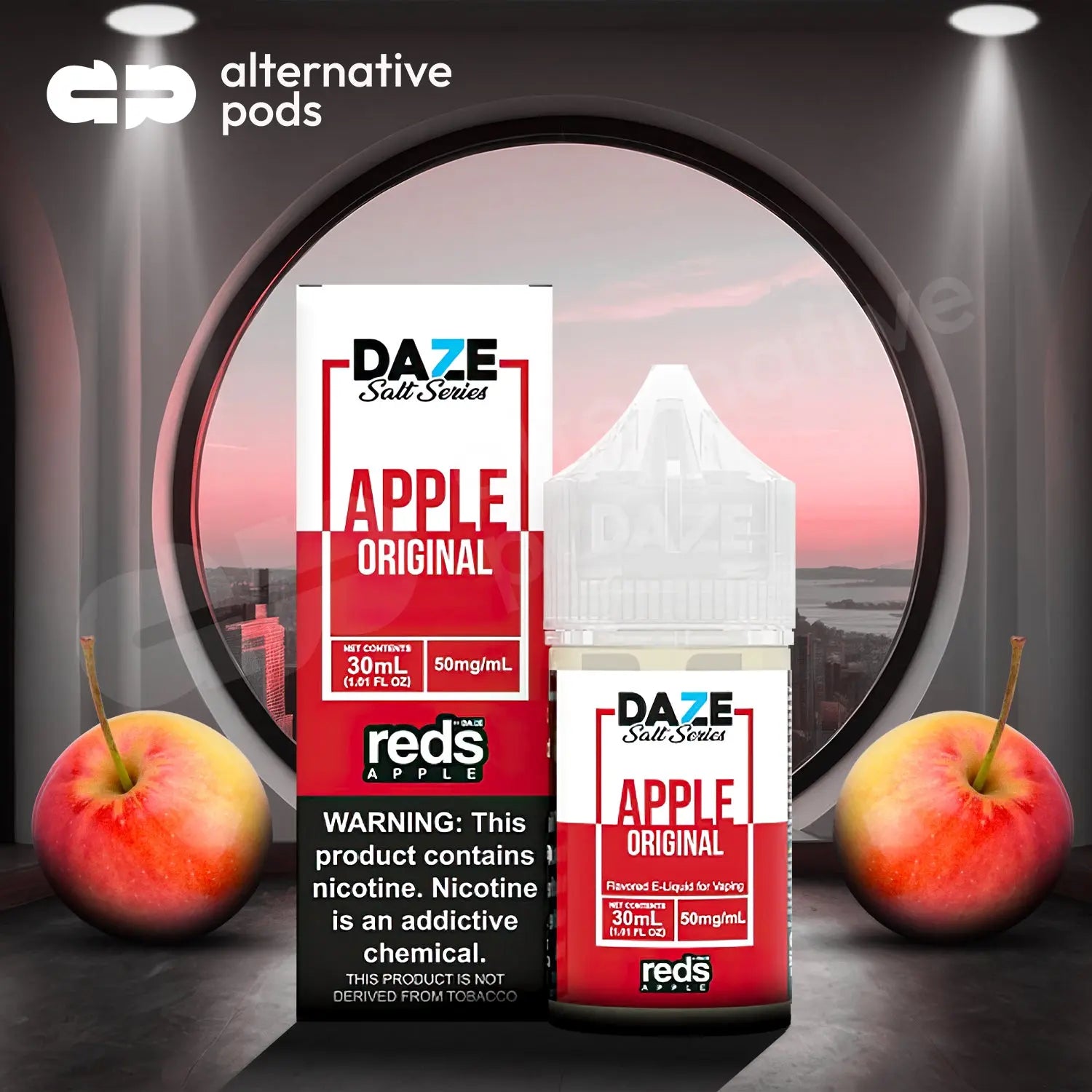 Reds Apple Salt Series Tobacco Free Nicotine Salt E-Liquid By 7 Daze 30ML Reds Apple Salt - Apple Original 