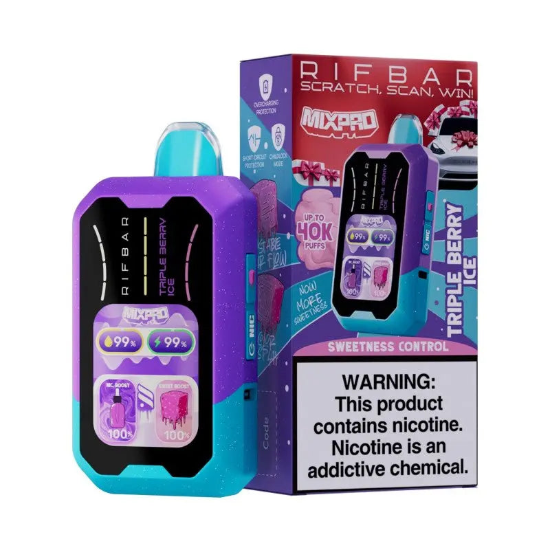 RifBar MixPro 40K Disposable - Triple Berry Ice 