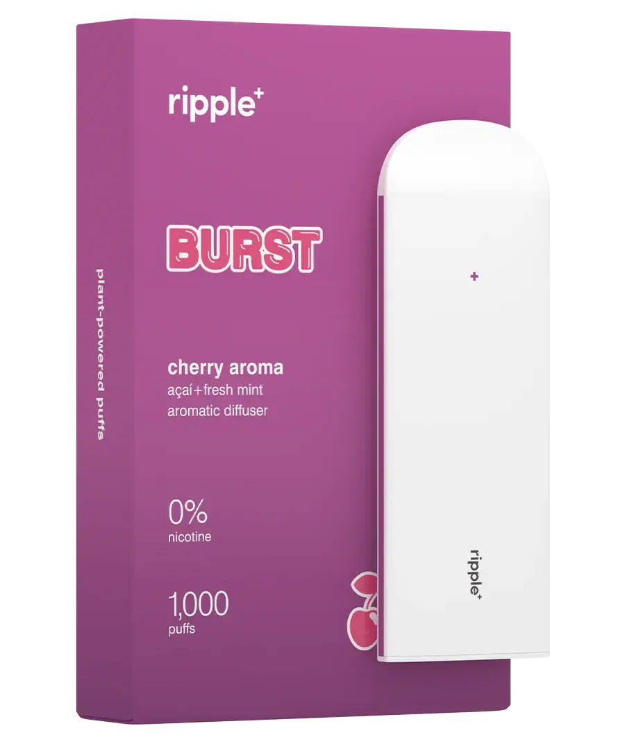 Ripple+ Disposable 1000 - BURST Cherry Zero Nicotine Ripple+ Disposable 1000 - BURST Cherry Zero Nicotine