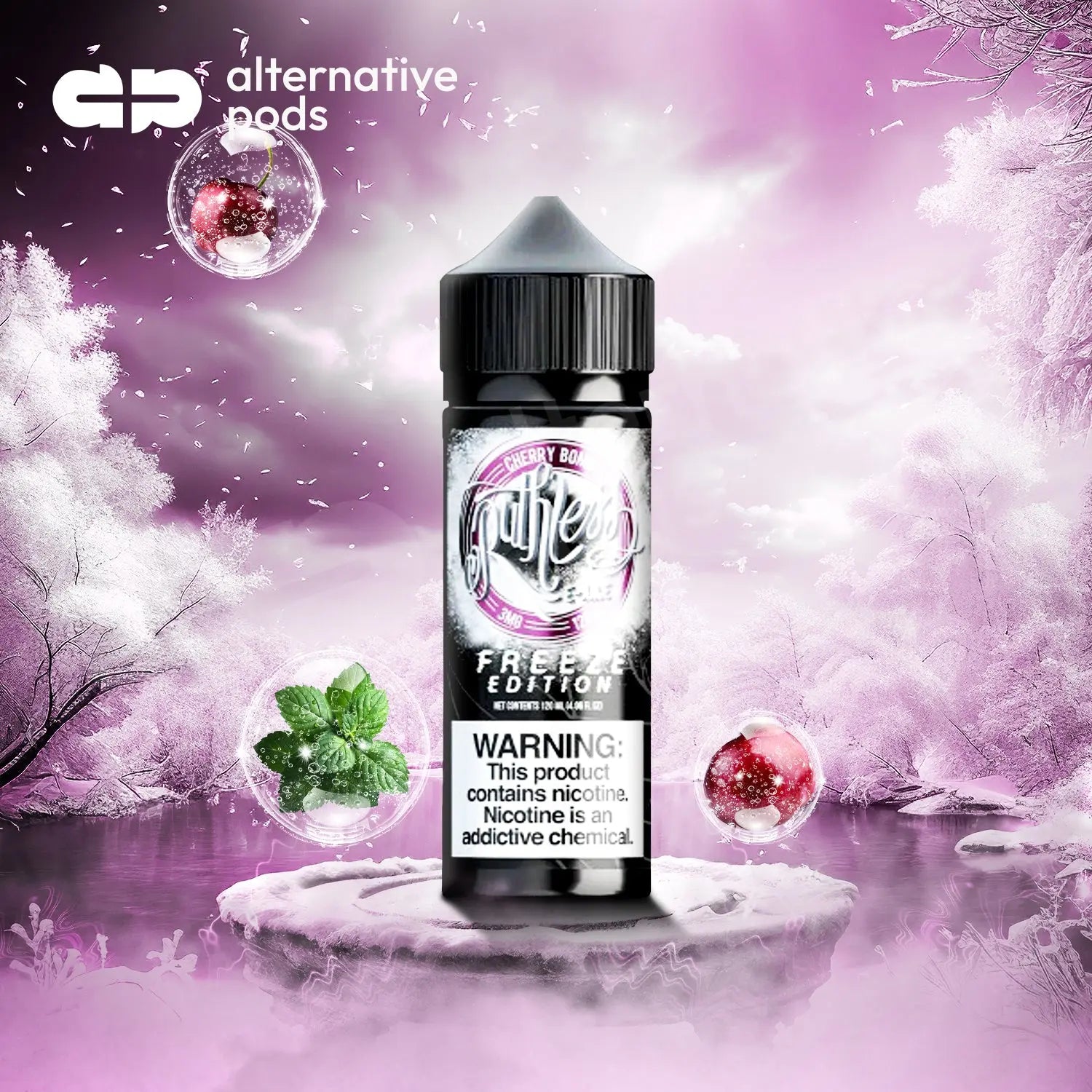 Ruthless Freeze Synthetic Nicotine E-Liquid 120ML Ruthless - Cherry Bomb 