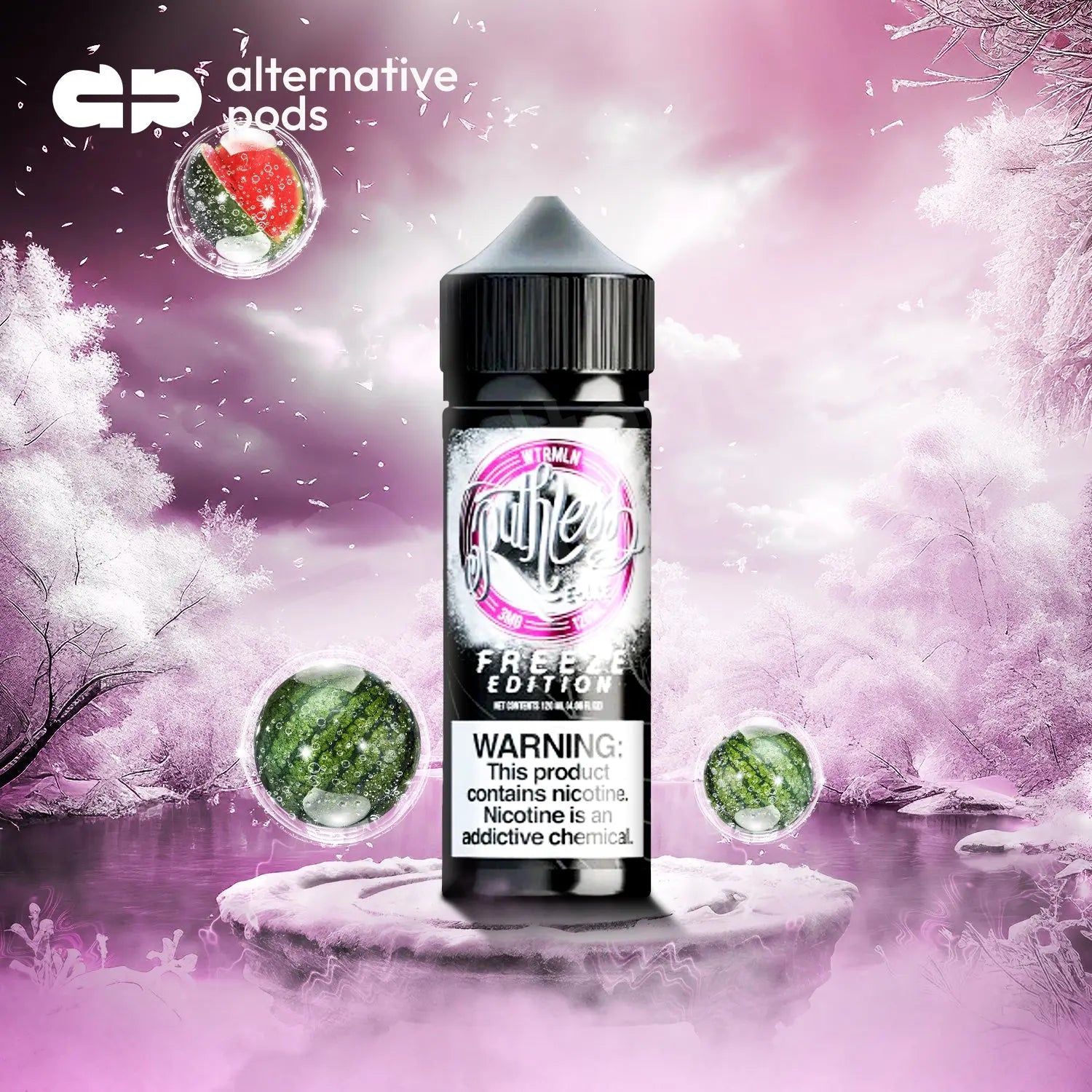 Ruthless Freeze Synthetic Nicotine E-Liquid 120ML Ruthless - WTRMLN 