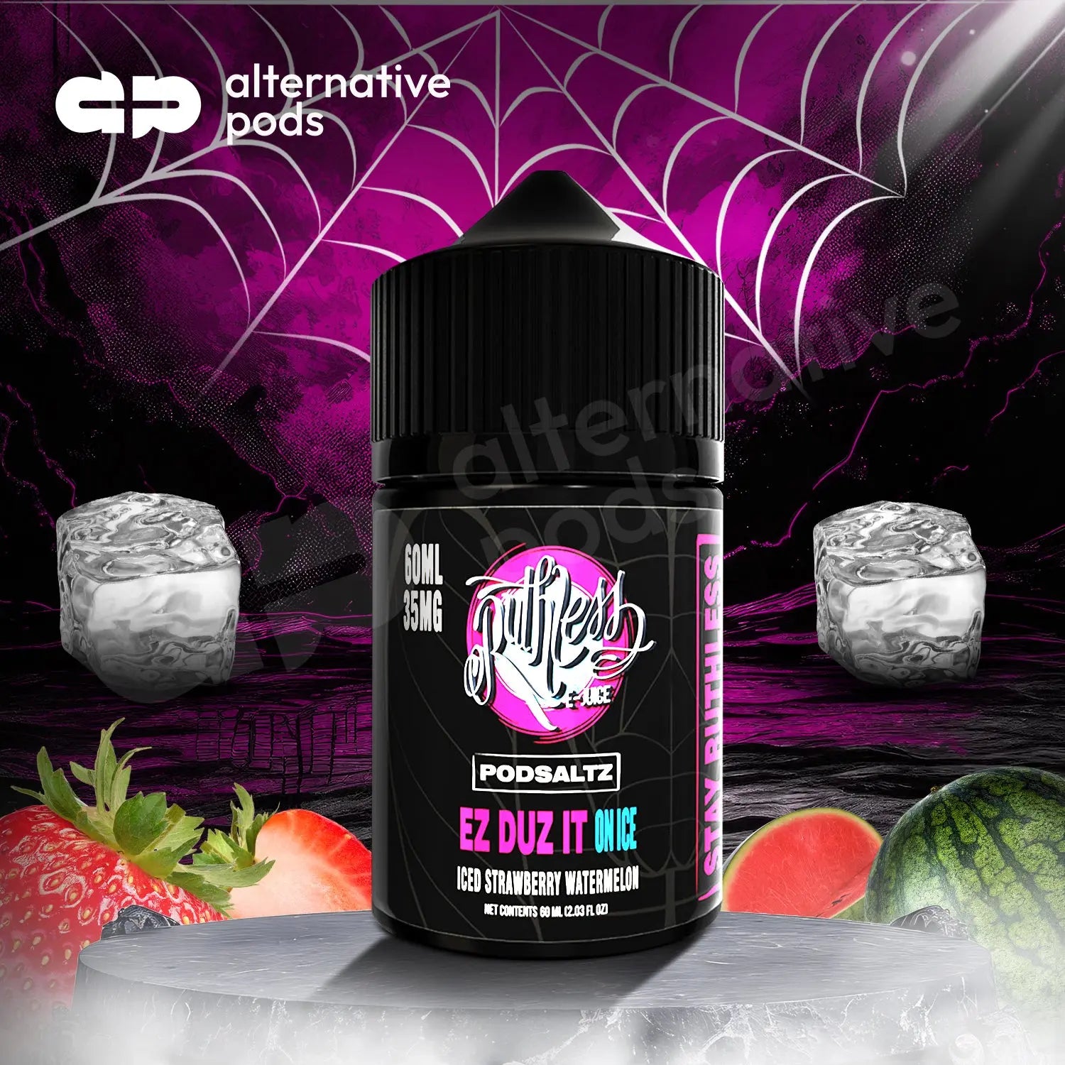 Ruthless Podsaltz Nicotine E-Liquid 60ML - Ez Duz It On Ice 