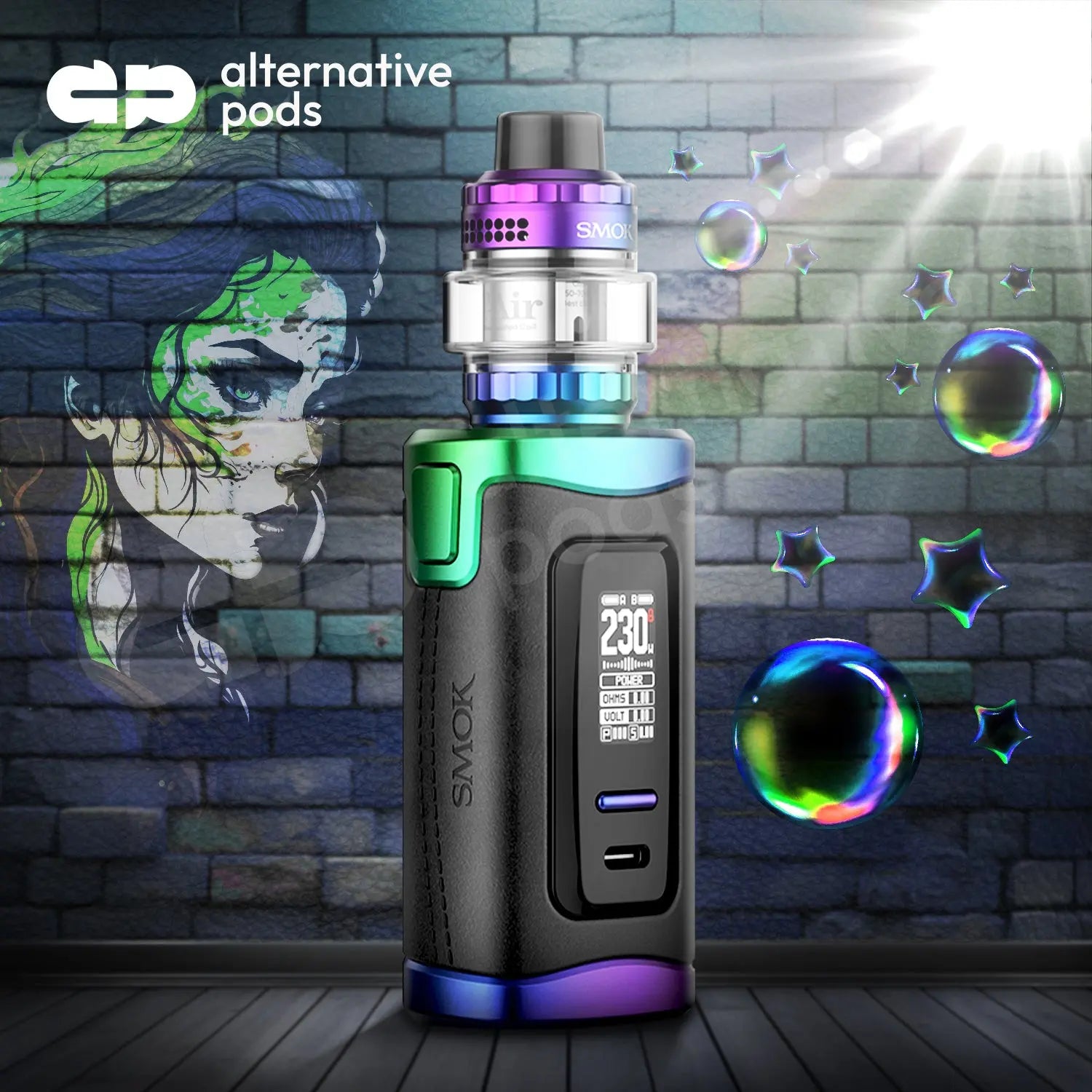 SMOK MORPH 3 Dual External 18650 Starter Kit With 5ML T-Air Subtank