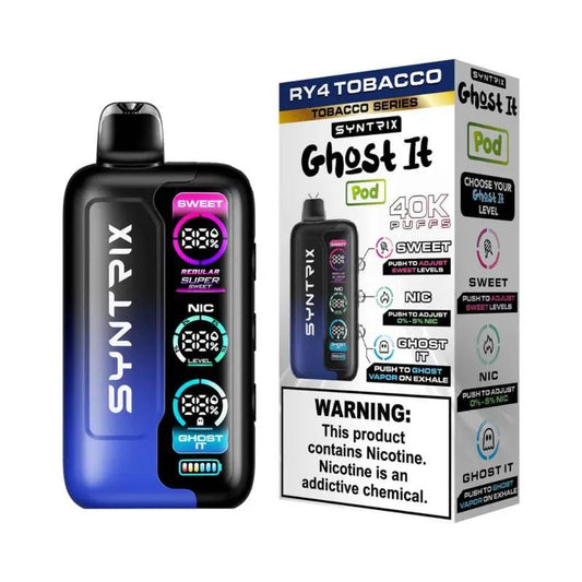 SYNTRIX GHOST IT X POD 40K - RY4 Tobacco 
