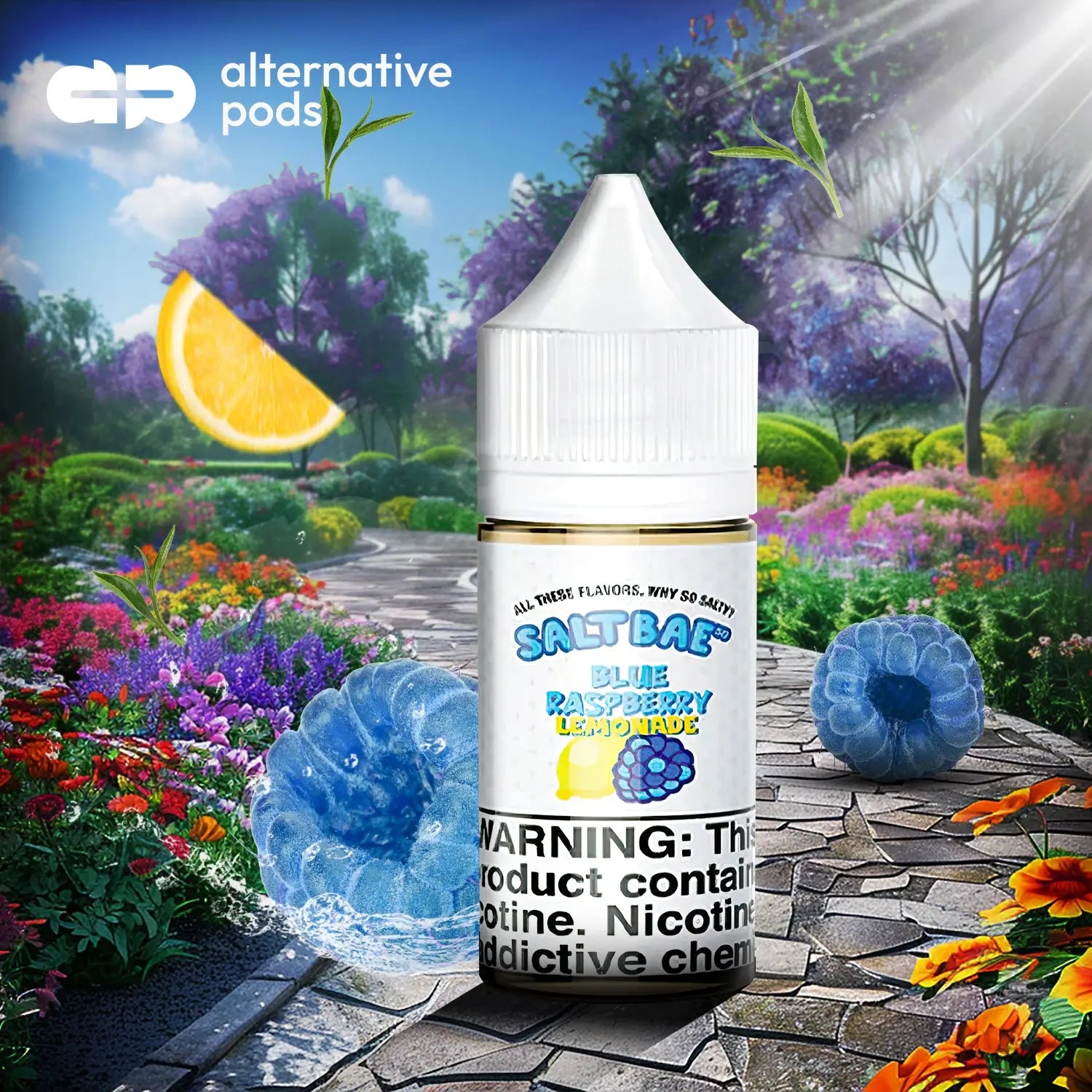 SaltBae50 Synthetic Nicotine Salt E-Liquid 30ML - Blue Raspberry Lemonade 