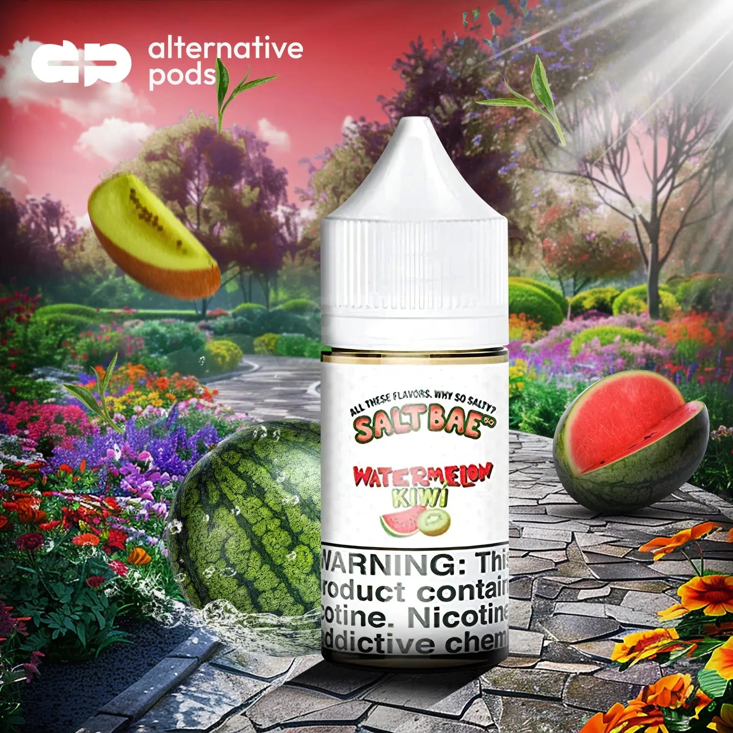 SaltBae50 Synthetic Nicotine Salt E-Liquid 30ML - Watermelon Kiwi 