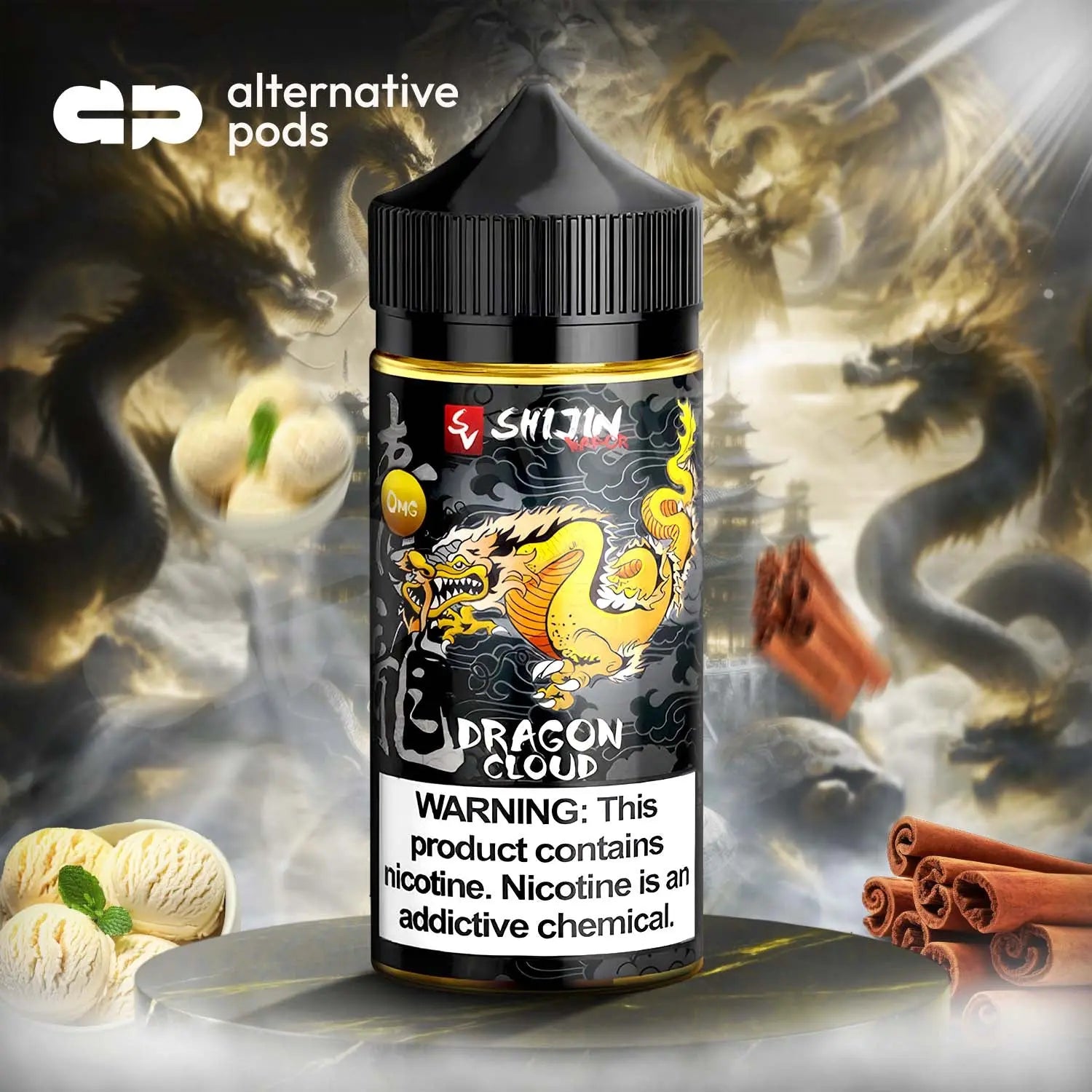 Shijin Vapor Synthetic Nicotine E-Liquid 100ML - Dragon Cloud 