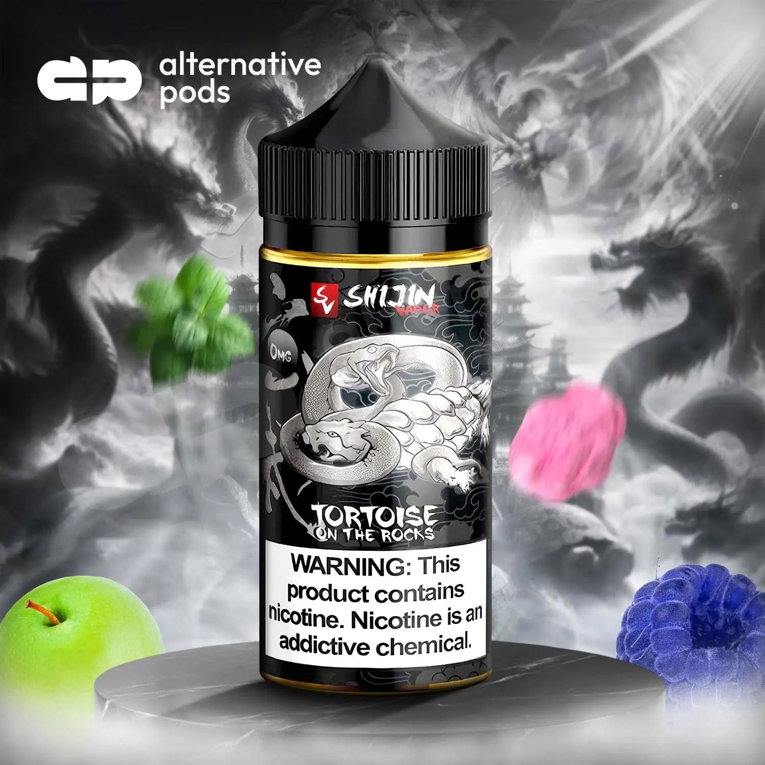 Shijin Vapor Synthetic Nicotine E-Liquid 100ML - Tortoise On The Rocks 