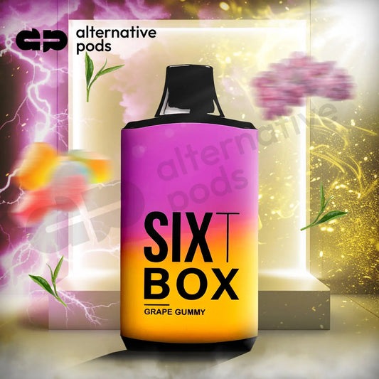 SixT Box 6000 Puffs Disposable Vape - Grape Gummy 