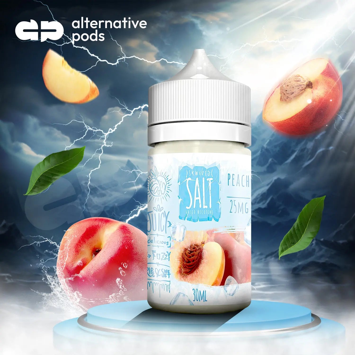 Skwezed E-Liquid Salts Ice Vape Juice - 30ml - Peach 