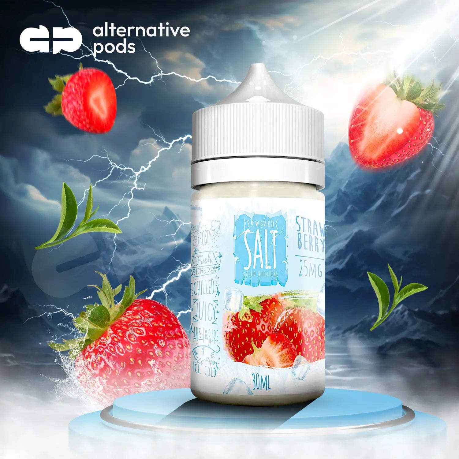 Skwezed E-Liquid Salts Ice Vape Juice - 30ml - Strawberry 