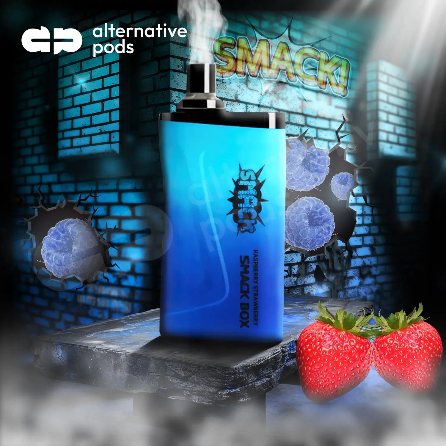 Smack Box 5000 Puffs Disposable Vape - Raspberry Strawberry 
