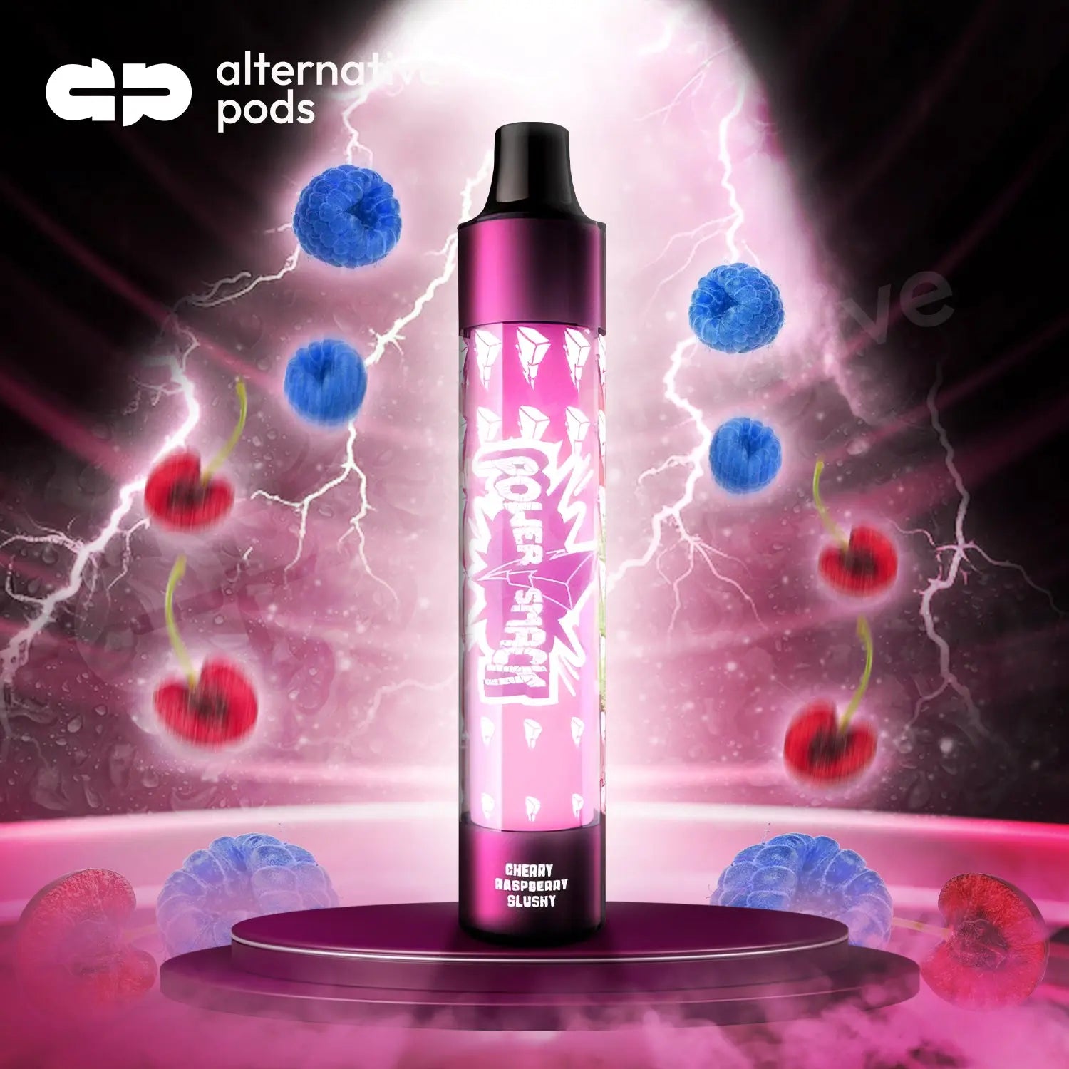 Smack Power 4500 Puffs Disposable Vape - Cherry Raspberry Slushy 