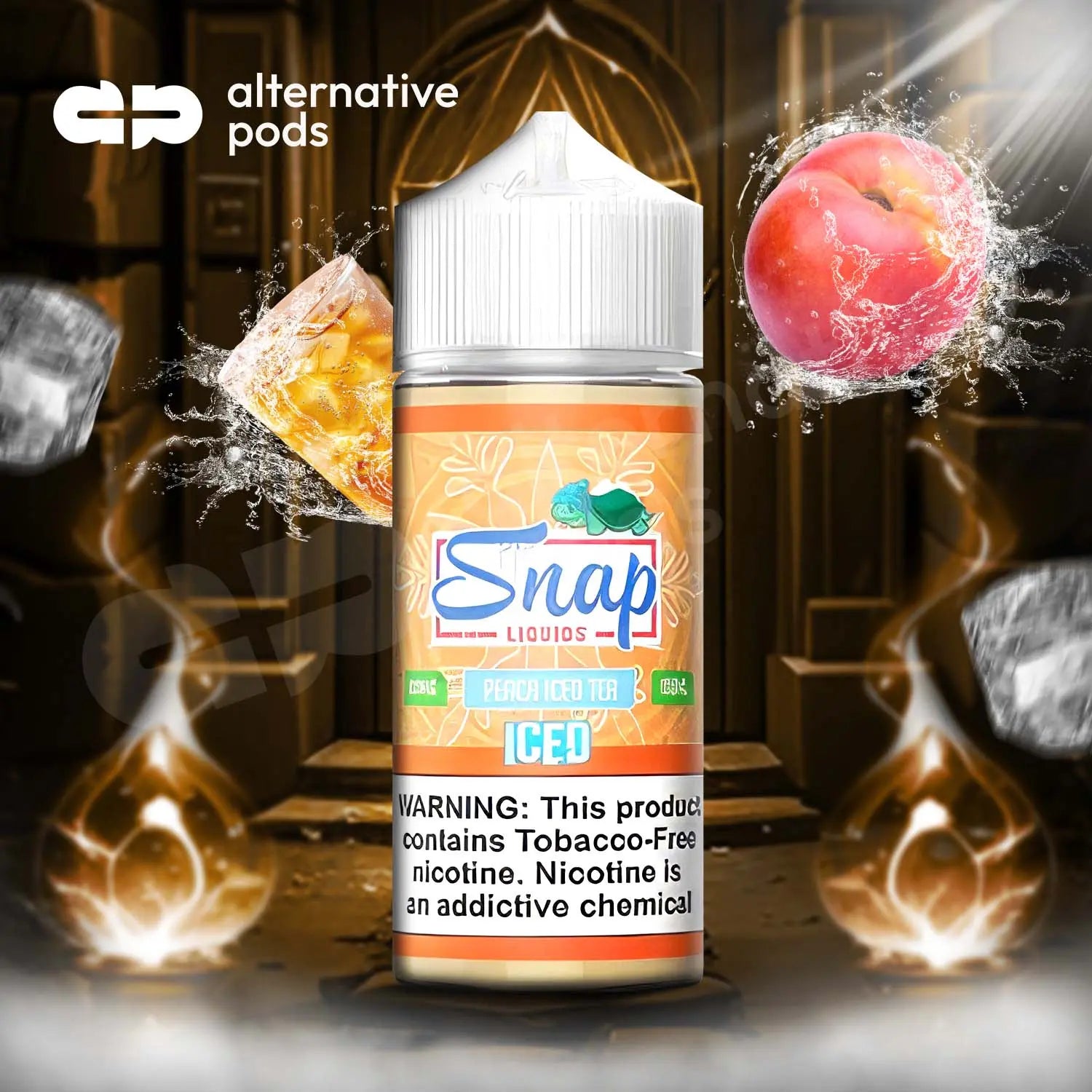 Snap Synthetic Nicotine E-Liquid 100ML - Raspberry Snap Iced 