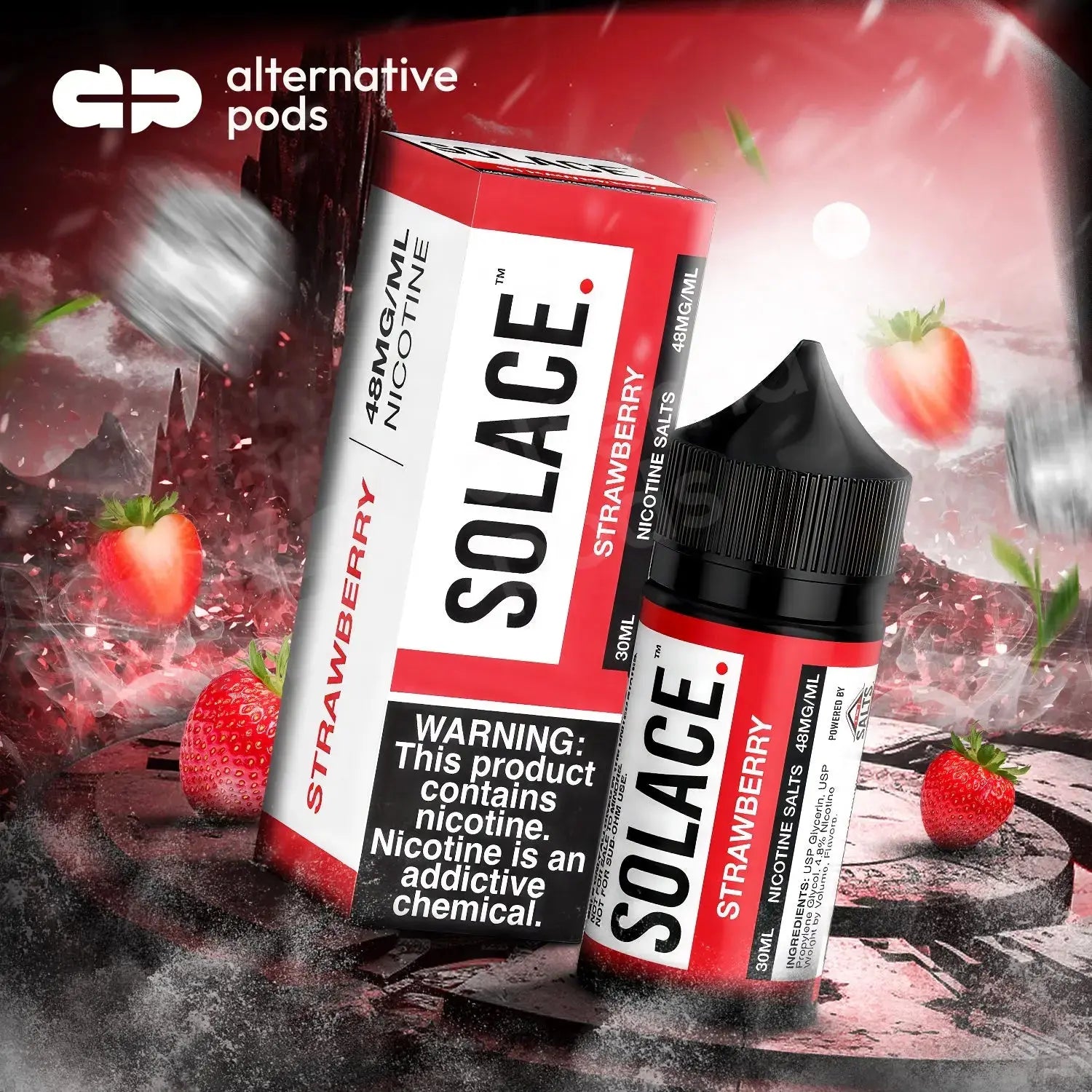 Solace Salts Vapor Salt Nicotine E-Liquid 30ML - Alternative pods | Online Vape & Smoke Shop