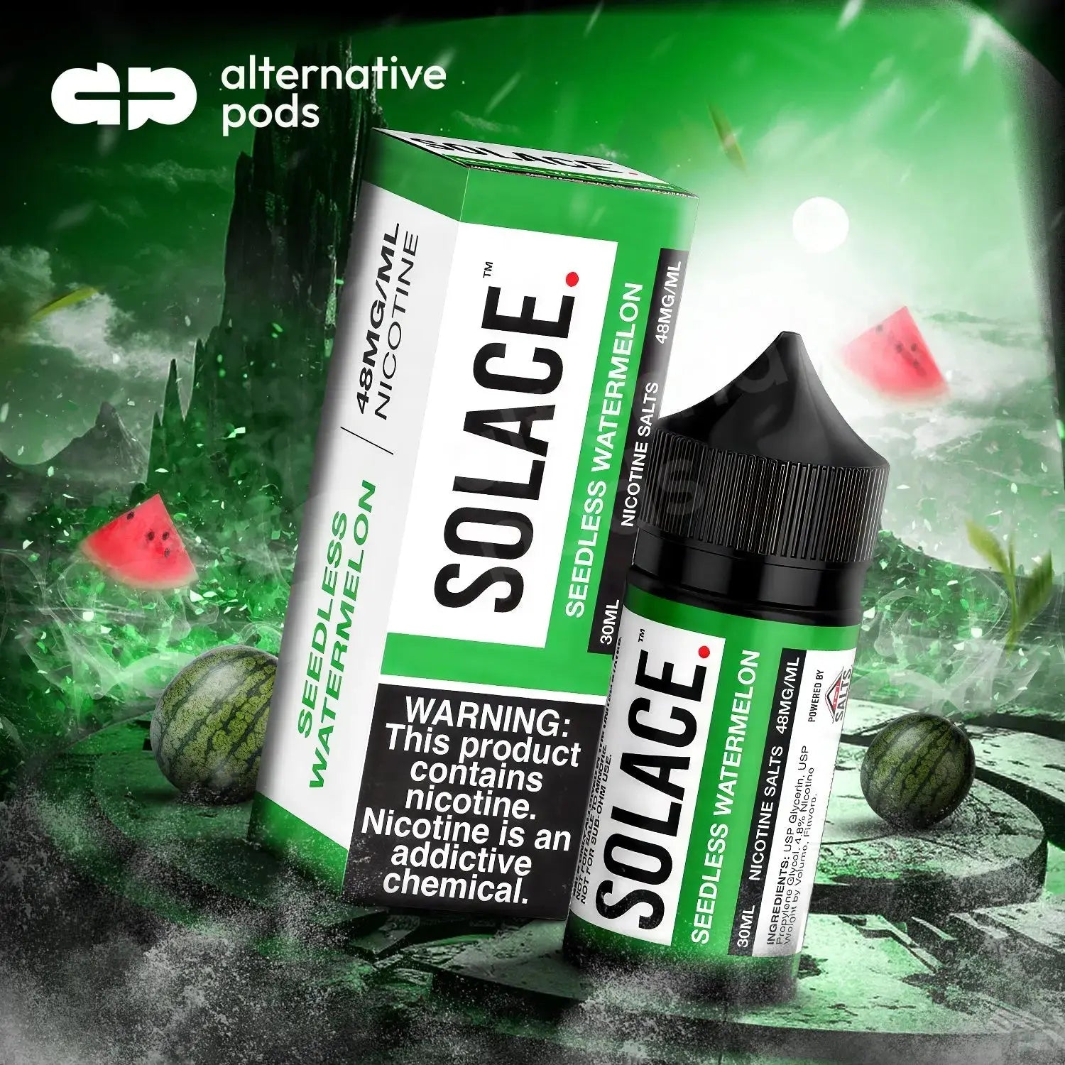 Solace Salts Vapor Salt Nicotine E-Liquid 30ML - Alternative pods | Online Vape & Smoke Shop