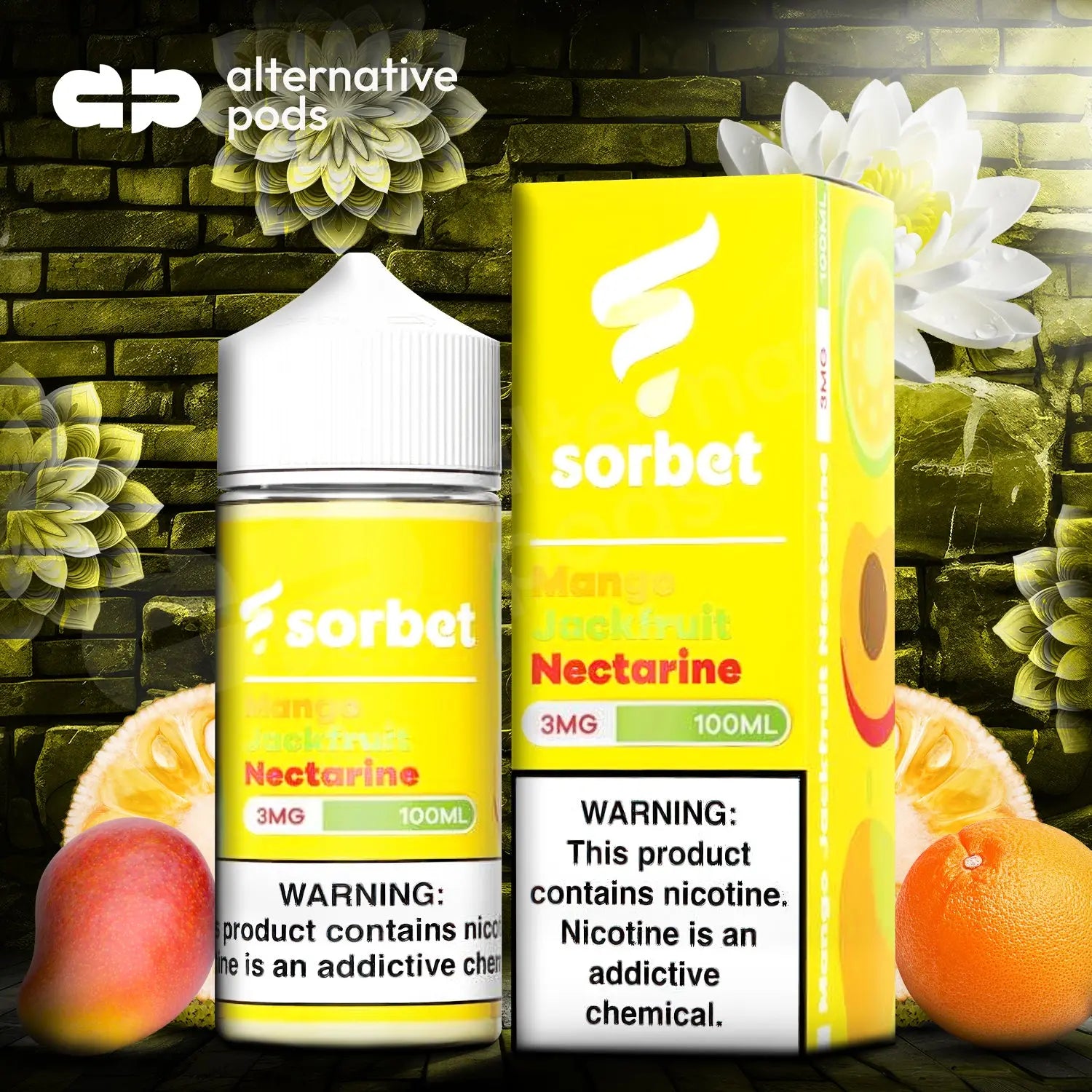 Sorbet Synthetic Nicotine E-Liquid 100ML - Mango Jackfruit Nectarine 