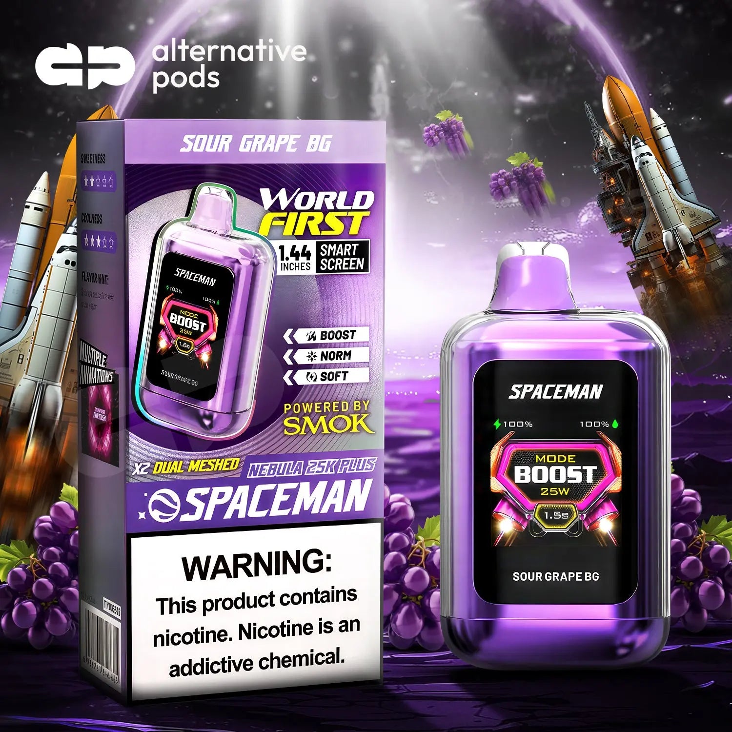 Spaceman Nebula 25K Plus Disposable - Alternative pods | Online Vape & Smoke Shop