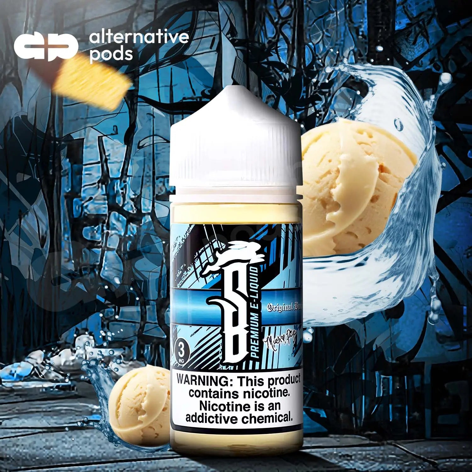 Suicide Bunny Premium Synthetic Nicotine E-Liquid 100ML - Original Bunny 