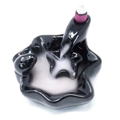 THS Black Backflow Ceramic Incense Burner Assorted Styles This Head Shop