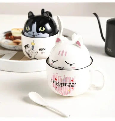 THS Funny Pets Ceramic  Cup with Lid and Spoon - Alternative pods | Online Vape & Smoke Shop