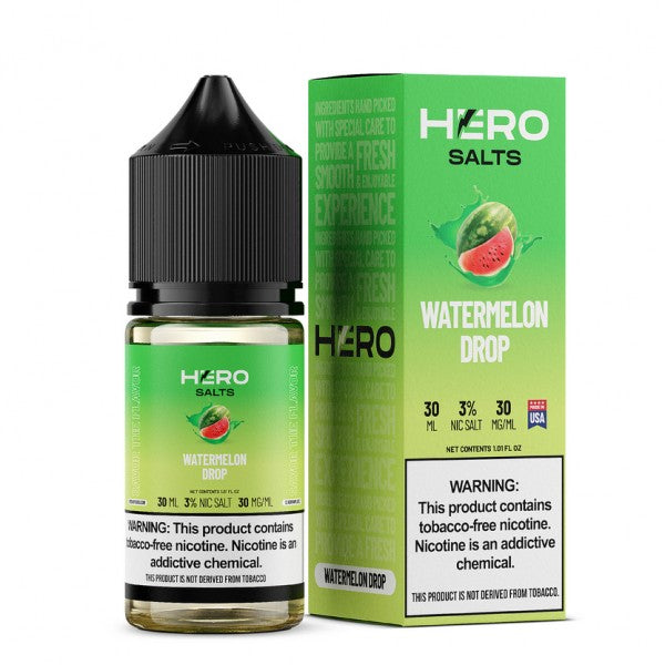 Hero Salts Synthetic Nicotine Salt E-Liquid 30ML - Watermelon Drop