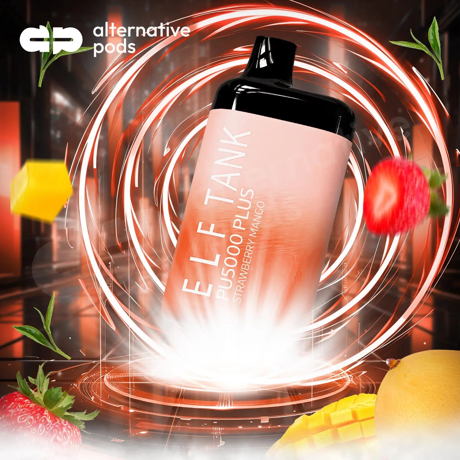 Tank PU5000 Puffs Plus Disposable Vape - Strawberry Mango 