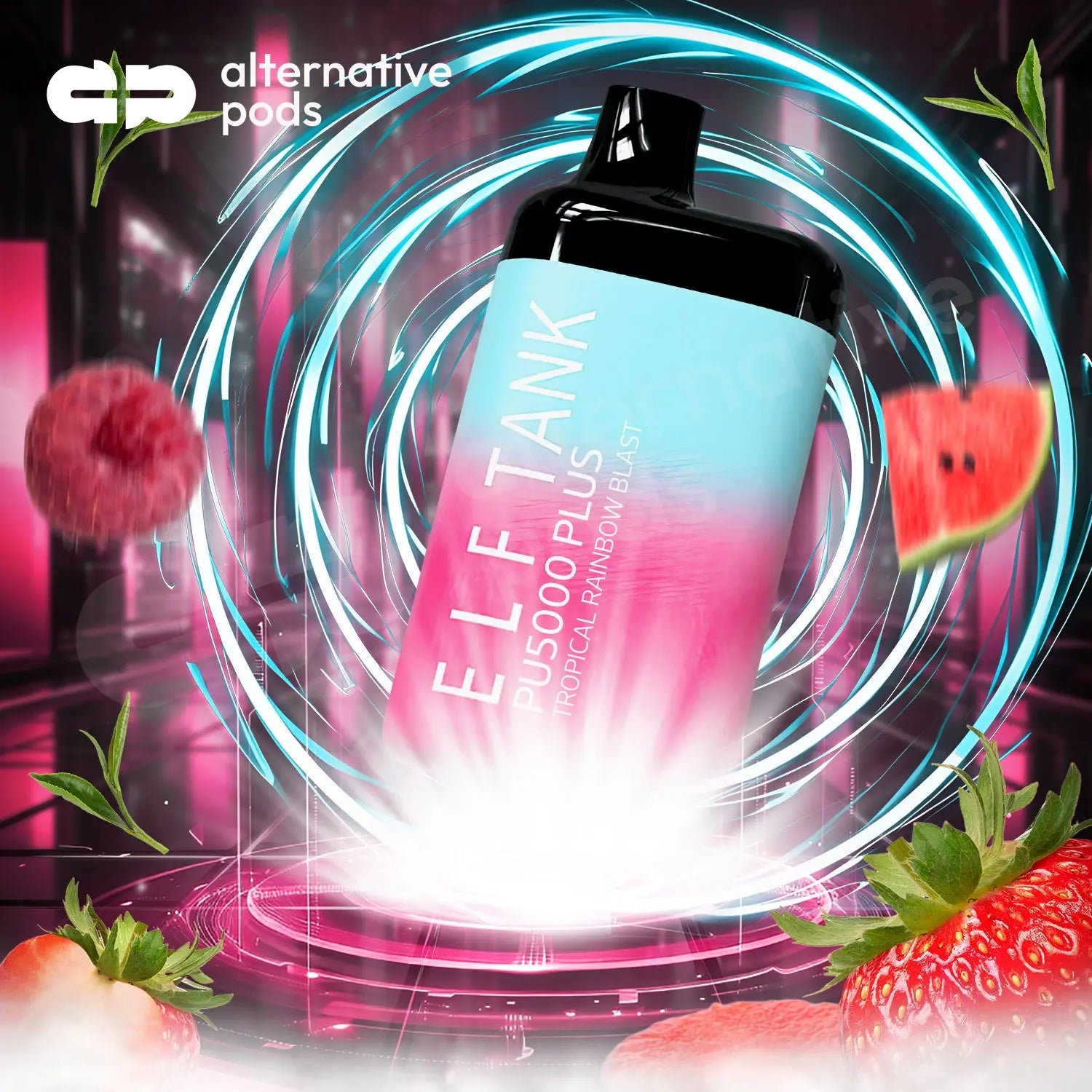 Tank PU5000 Puffs Plus Disposable Vape - Tropical Rainbow Blast 