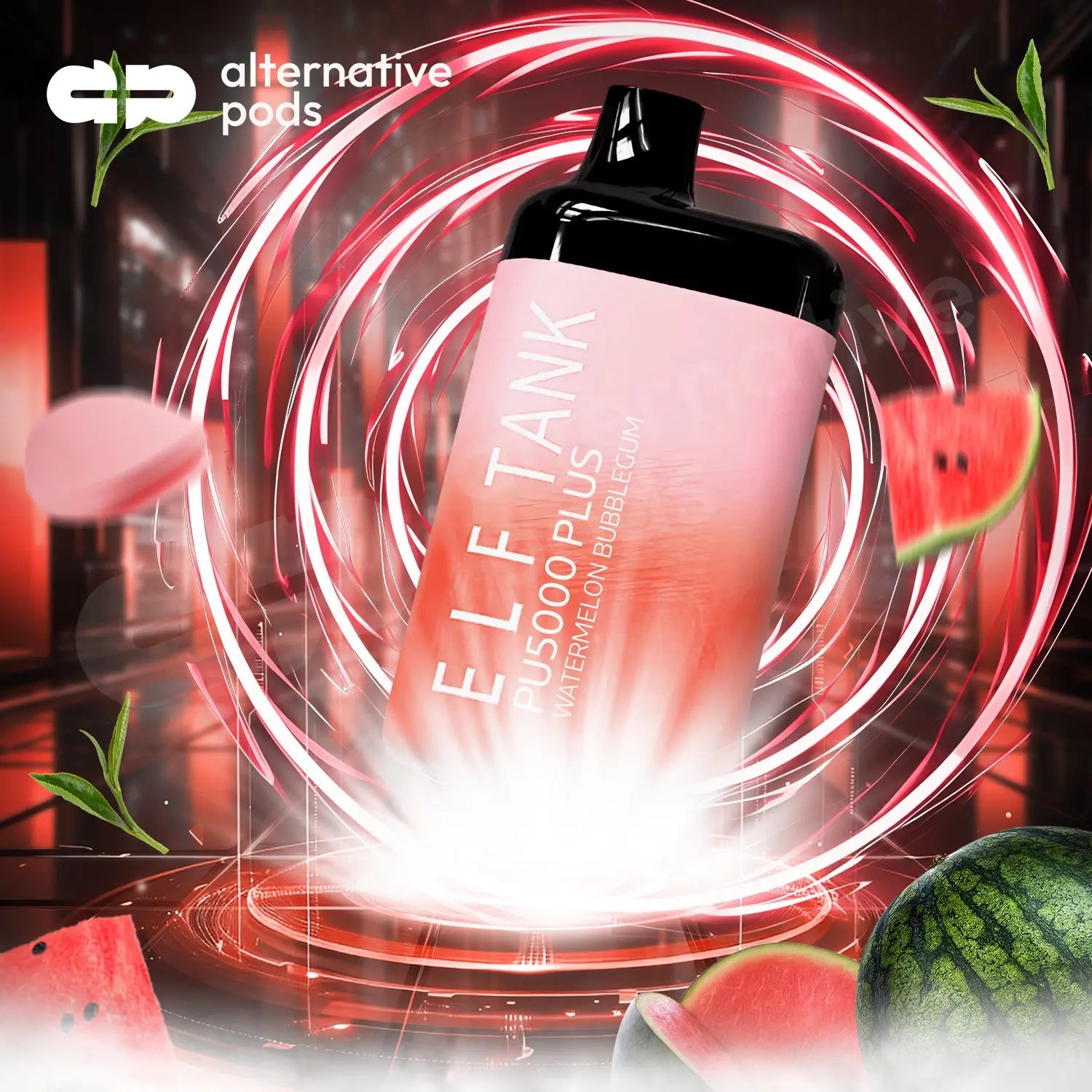 Tank PU5000 Puffs Plus Disposable Vape - Watermelon Bubblegum 