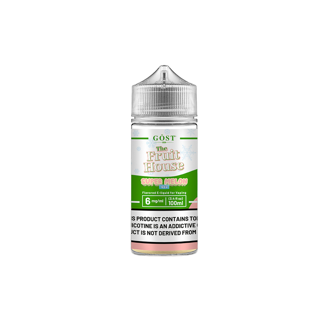 The Fruit House Synthetic Nicotine E-Liquid By Gost Vapor 100ML Super Melon  Iced