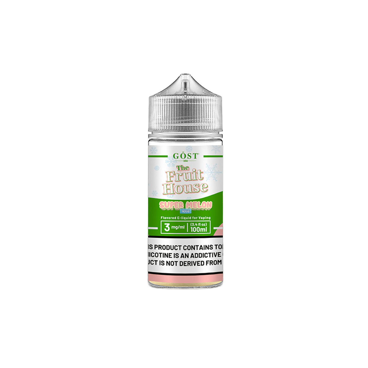 The Fruit House Synthetic Nicotine E-Liquid By Gost Vapor 100ML Super Melon Iced