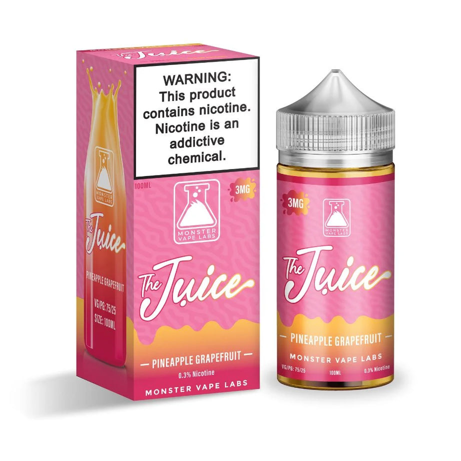 The Juice Synthetic E-Liquid 100ML By Monster Vape Labs  Pineapple Grapefruit