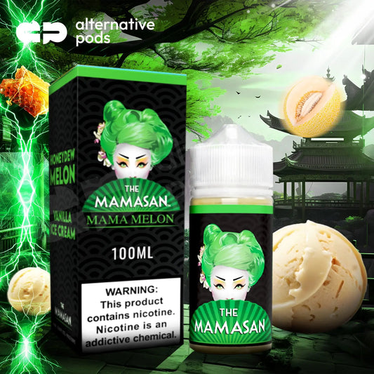The Mamasan E-Liquid 100ML Vape Juice - Honeydew Melon Vanilla Ice Cream 