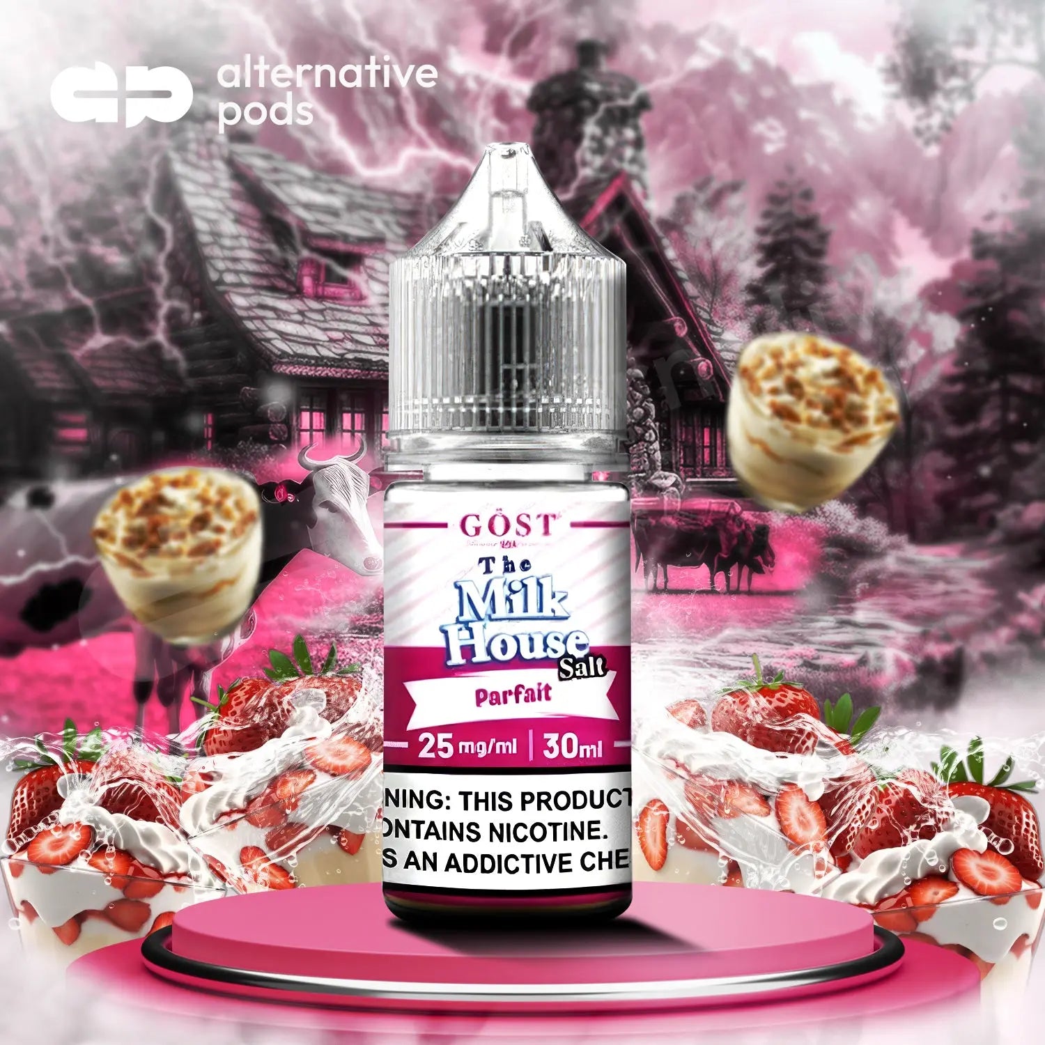The Milk House Salt By Gost Vapor Nicotine Salt E-Liquid 30ML - Alternative pods | Online Vape & Smoke Shop