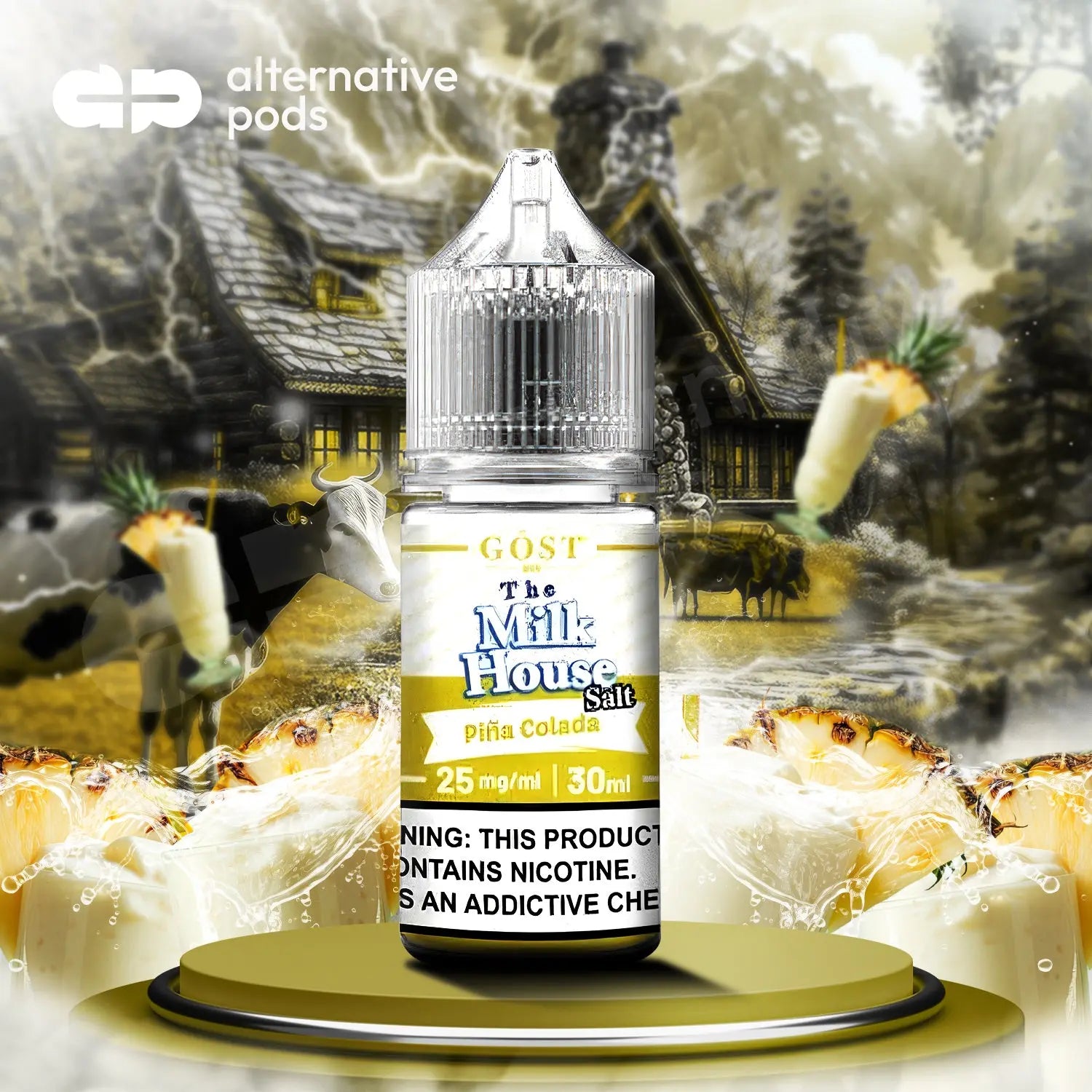 The Milk House Salt By Gost Vapor Nicotine Salt E-Liquid 30ML The Milk House Salt By Gost Vapor Nicotine Salt E-Liquid 30ML