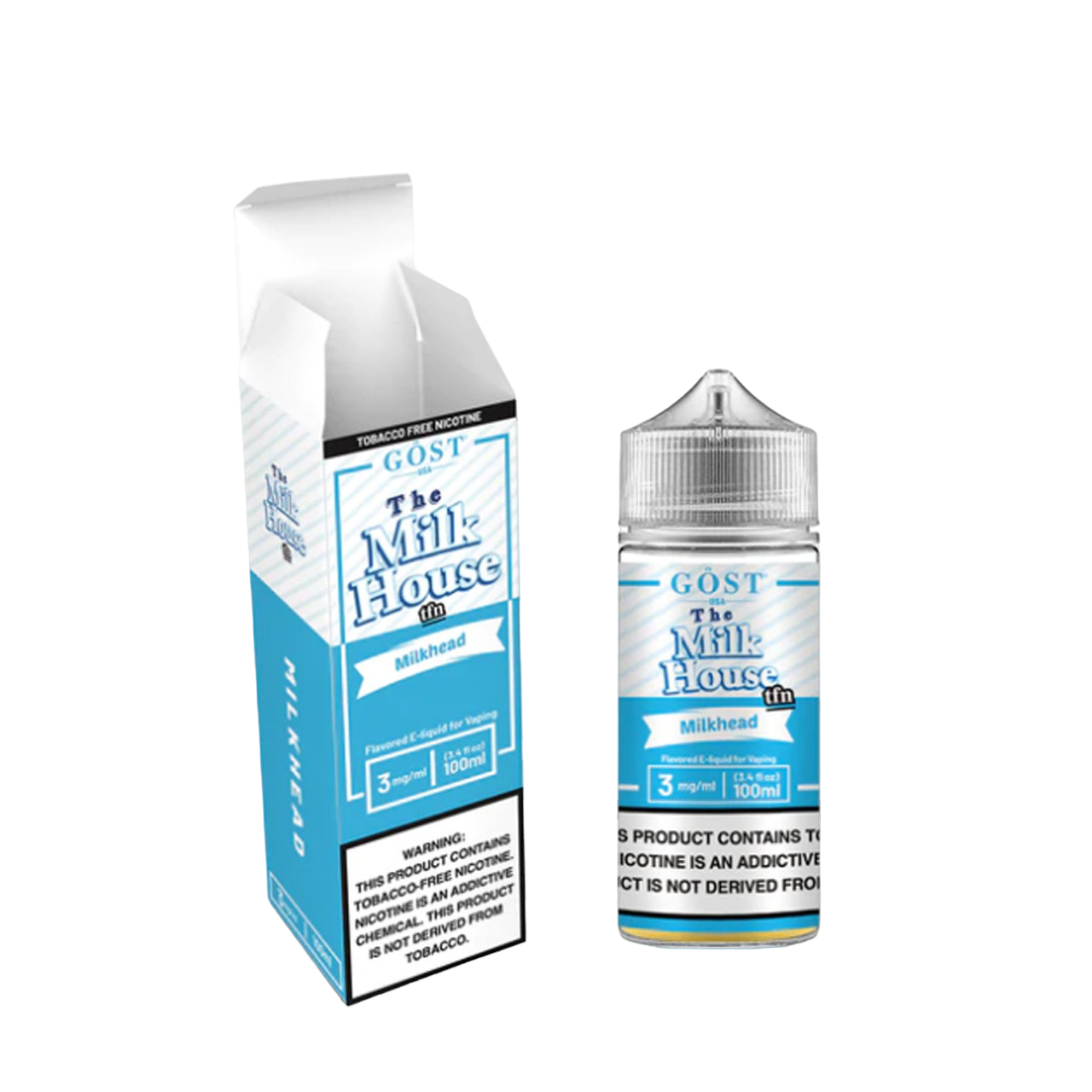 The Milk House Synthetic Nicotine E-Liquid By Gost Vapor 100ML Milkhead 