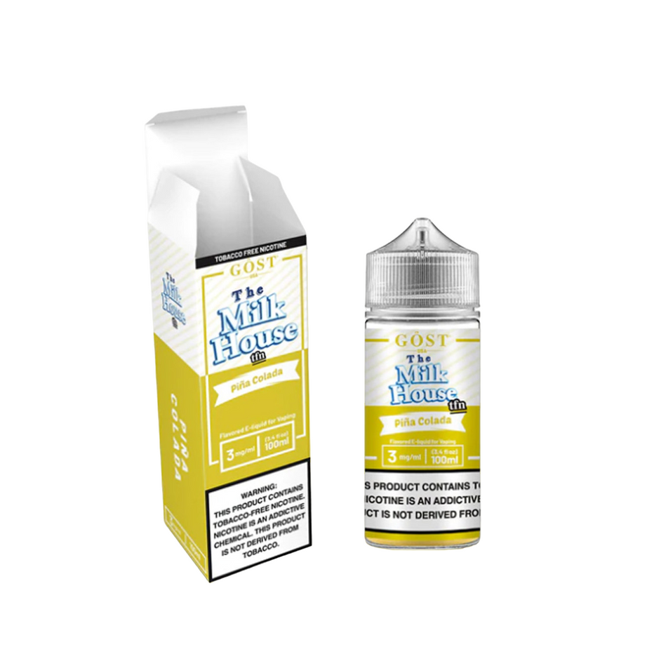 The Milk House Synthetic Nicotine E-Liquid By Gost Vapor 100ML Pina Colada 