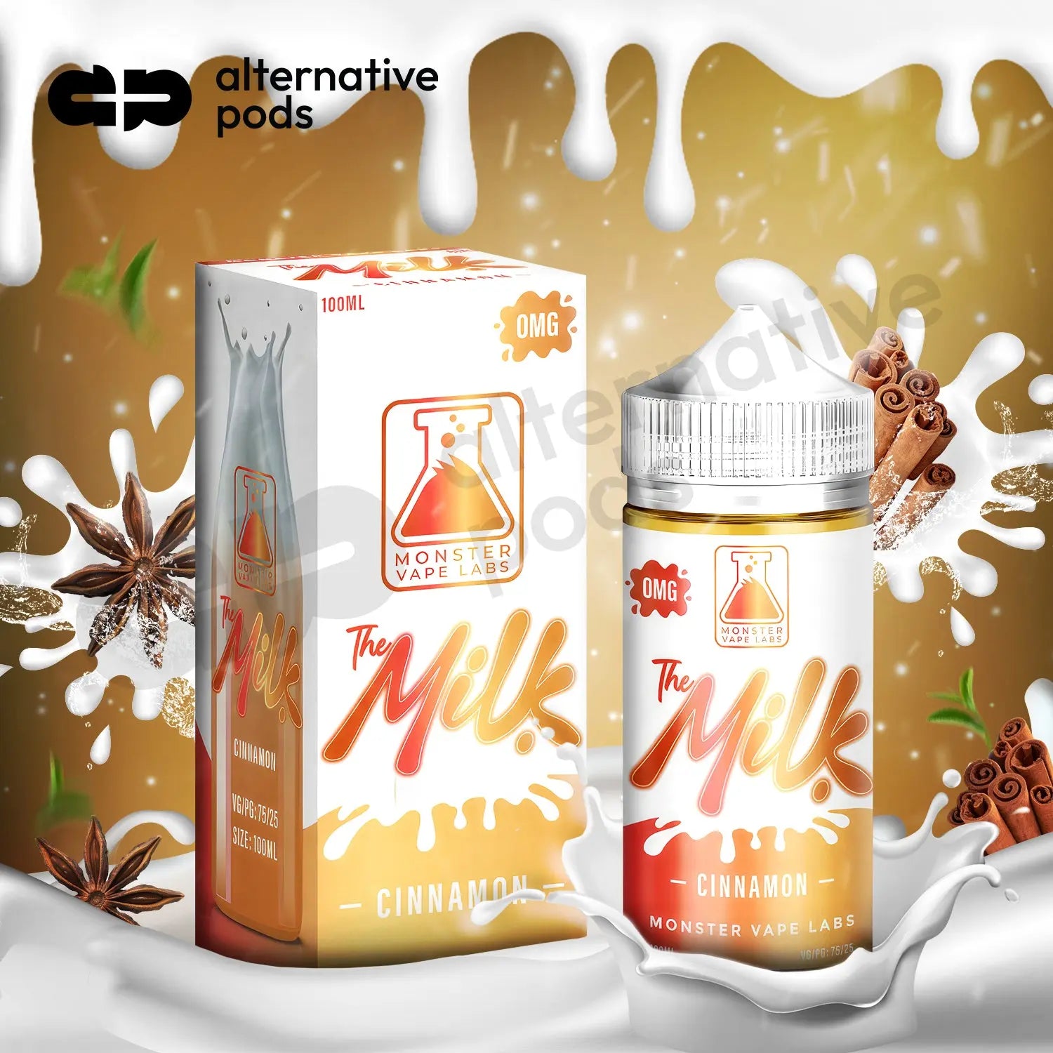 The Milk Synthetic Nicotine Salt E-Liquid By Monster Vape Labs 30ML - Alternative pods | Online Vape & Smoke Shop