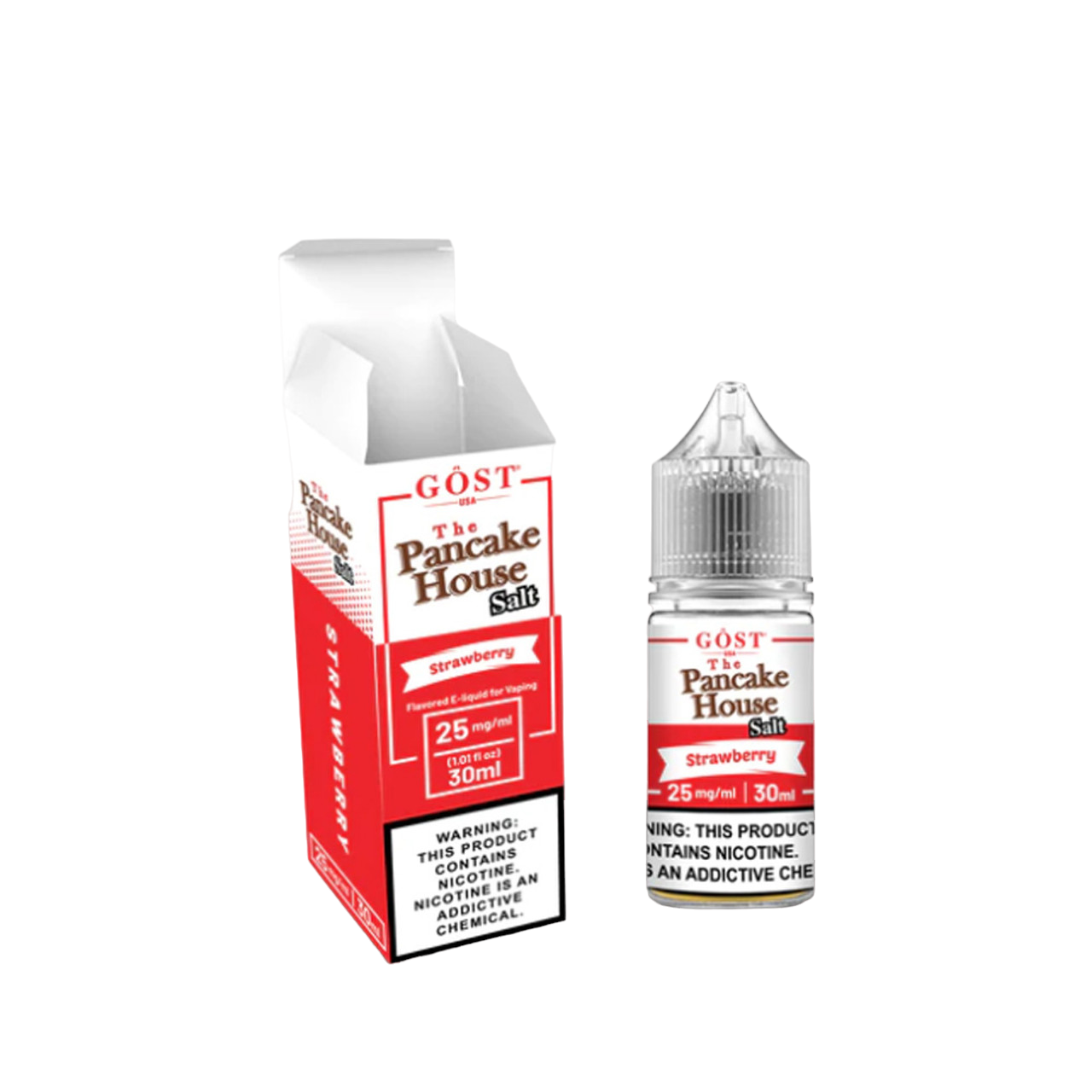 The Pancake House Salt By Gost Vapor Synthetic Nicotine Salt E-Liquid 30ML Strawberry 