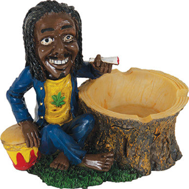 Jamaican Poly Resin Ashtray, Assorted Styles