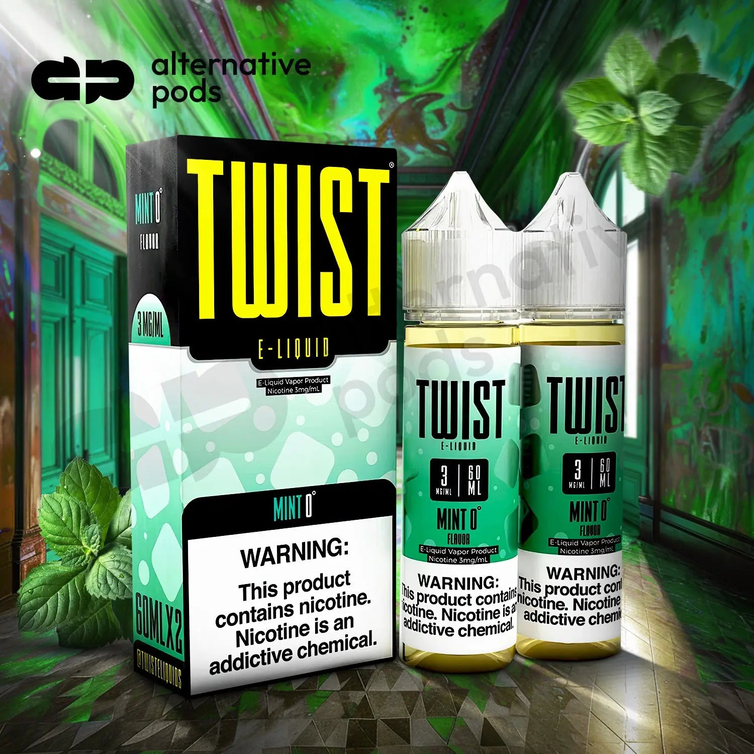 Twist E-Liquid 120ML (60ML x 2) Vape Juice - Mint 0 