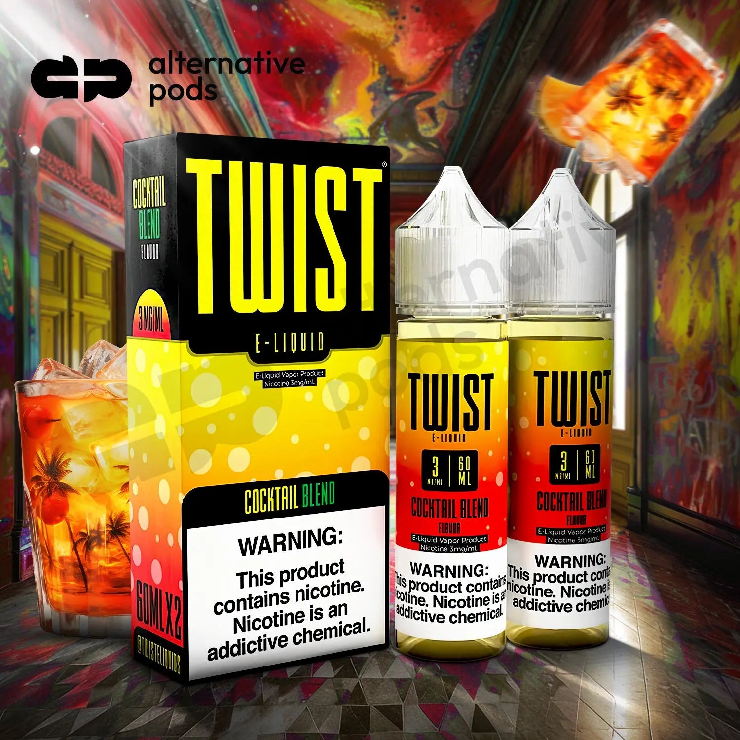 Twist E-Liquid 120ML (60ML x 2) Vape Juice - Cocktail Blend 