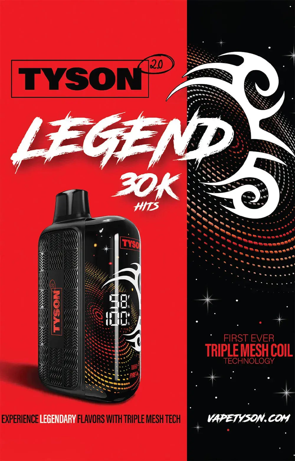 Tyson 2.0 Legend 30K Disposable Vape Tyson 2.0 Legend 30K Disposable Vape