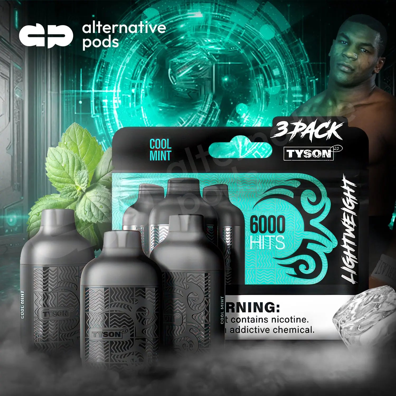 Tyson 2.0 Lightweight 6000 Hits - Cool Mint 