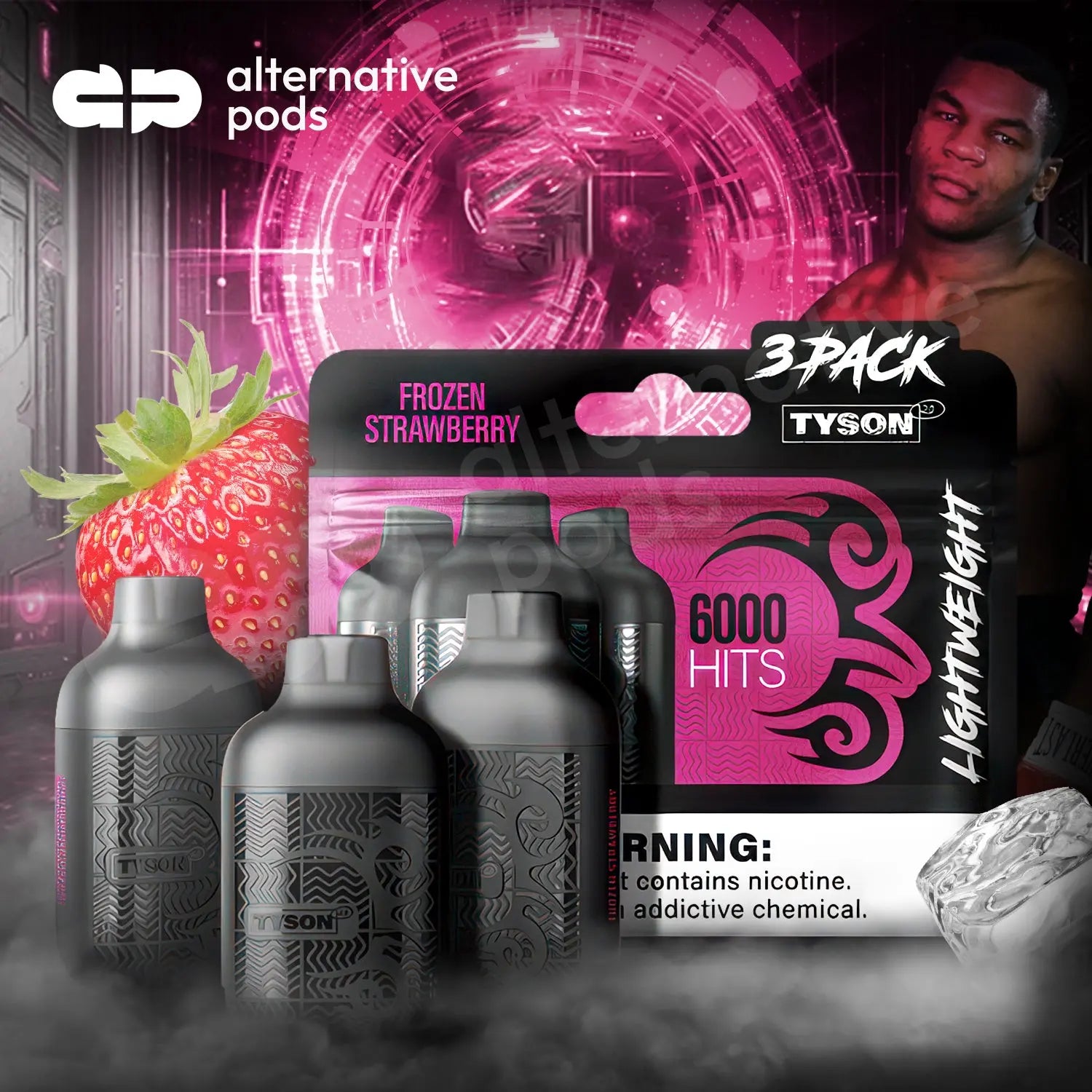 Tyson 2.0 Lightweight 6000 Hits - Frozen Strawberry 