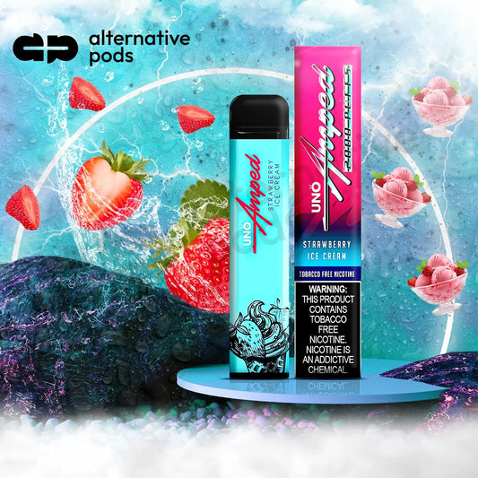 Uno Amped Disposable Vape - Strawberry Ice Cream 