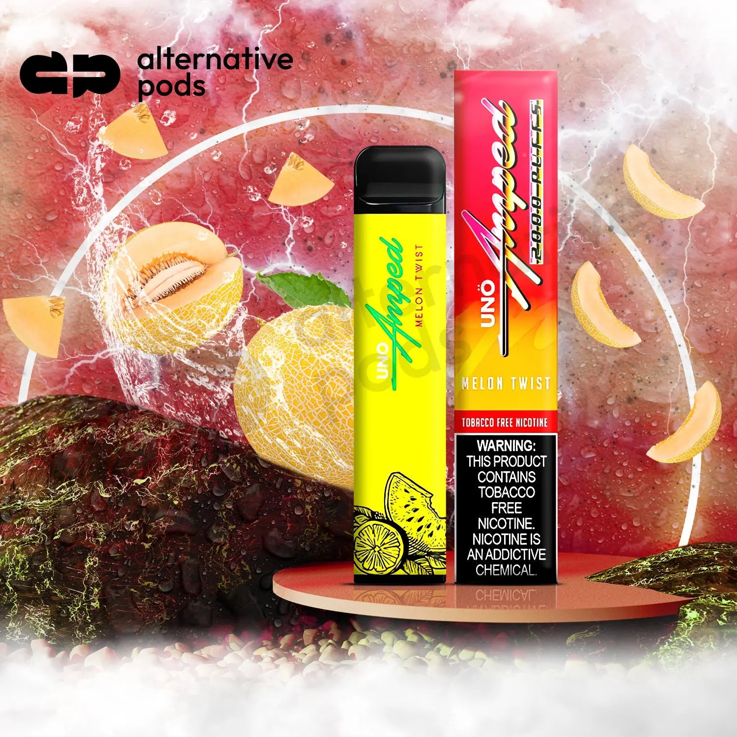 Uno Amped Disposable Vape - Melon Twist 
