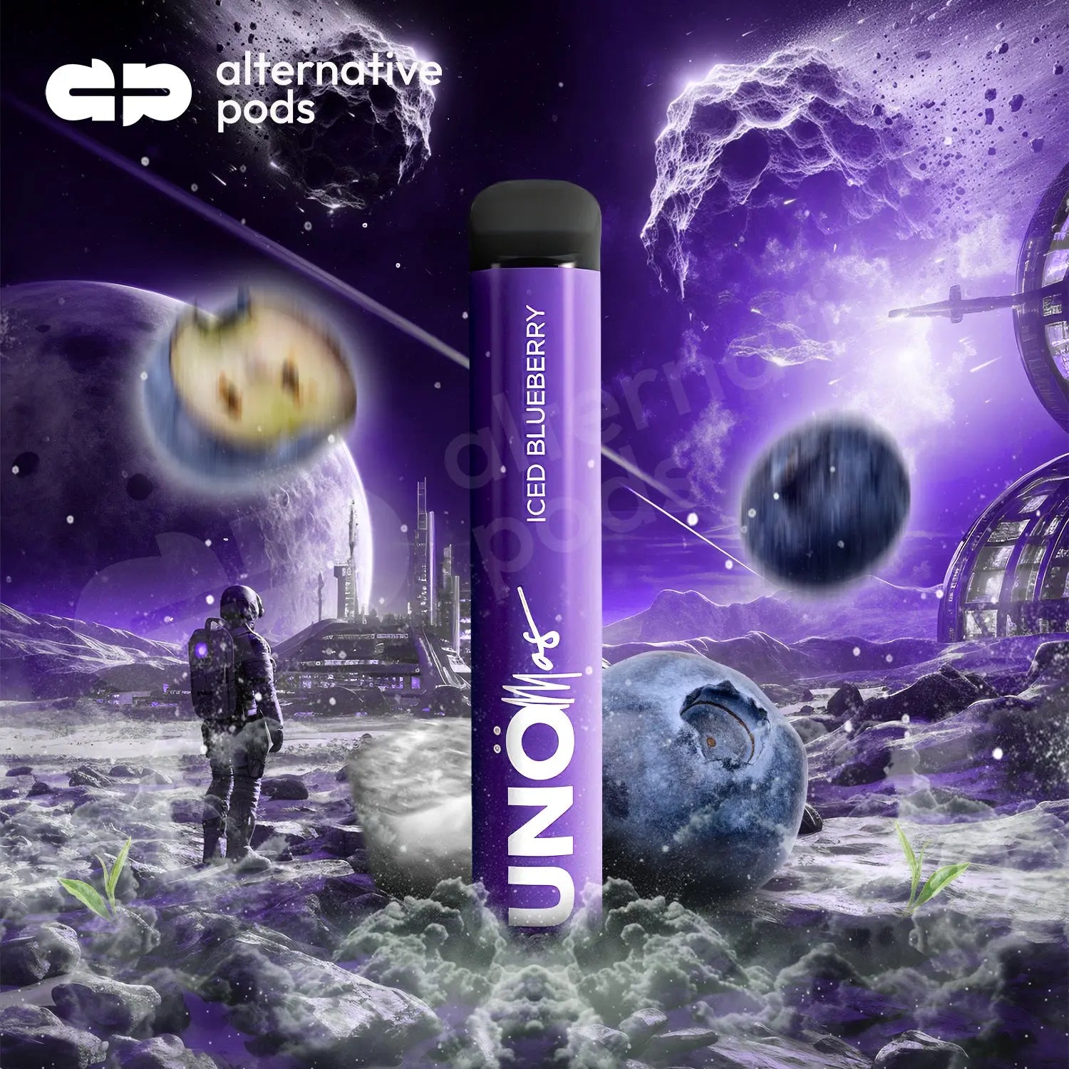 Uno Mas Disposable Vape - Iced Blueberry 