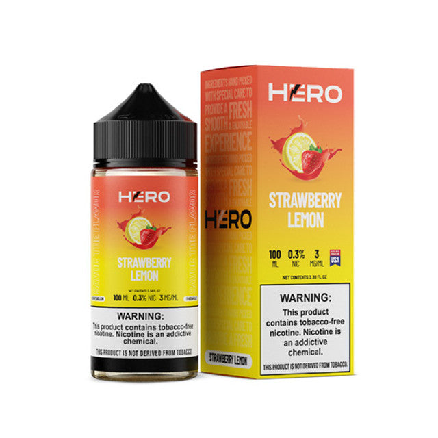 Hero Synthetic Nicotine E-Liquid 100ML - Strawberry Lemon